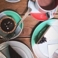 The slices were too small.... 😭 tasty and not so sweet which is nice  at Naspolya Nassolda in Budapest