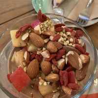 Granola with apple and goji berries at Naspolya Nassolda in Budapest