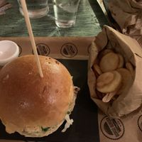 Burger and fries  at Borgo Burger in Livorno