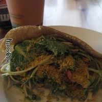 Super-good sandwich along with a super-good smoothie. I don't actually remember what was in either one, but I know I loved it. at Judahlicious in San Francisco