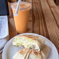 crunch wrap & phoenix smoothie   at Judahlicious in San Francisco