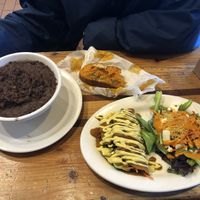 Dahnu wrap and house chili at Judahlicious in San Francisco