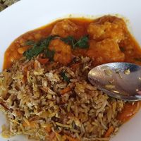 Vegan chicken dhansak at Balti King in Gloucester