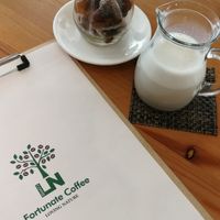 Ice coffee and soy milk at LN Fortunate Coffee - Duta North in Kuala Lumpur