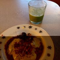 cereal and smoothie at Pulp Fiction Future Food and Juice Cafe in Whitley Bay