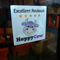 decal up at Pulp Fiction Future Food and Juice Cafe in Whitley Bay