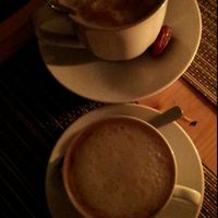 mexican coffe and Cappuccino with Dates  at ba.um in Hamburg