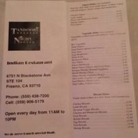 Vegetable Dishes Include Rice Too! at Tandoori Night in Fresno