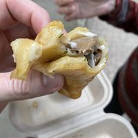 Mixed mushroom empanada with vegan cheese  at U.to.pi.a in Mexico City