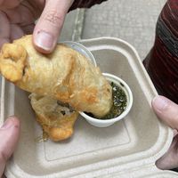 Tasty dipping sauce   at U.to.pi.a in Mexico City