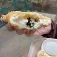 Vegan cheese and spinach   at U.to.pi.a in Mexico City