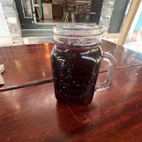 Agua del día (hibiscus, I think)  at U.to.pi.a in Mexico City