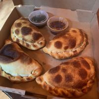 Empanadas de jamón y queso y de champiñón y queso.  at U.to.pi.a in Mexico City