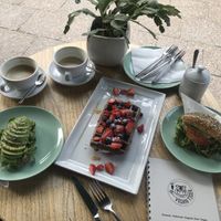 Sandwich and waffles   at Vegan Tiger in Berlin