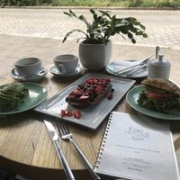 Great little café (sandwich and waffles on picture)  at Vegan Tiger in Berlin