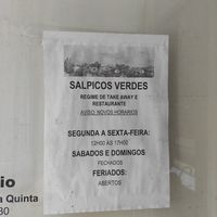 Schedule at Salpicos Verdes in Porto