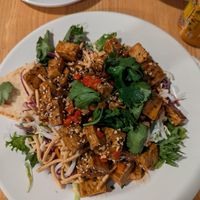 Tofu Pac-rim noodles at Indigo Coastal Shanty in Brunswick