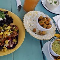 Tofu tostadas at Indigo Coastal Shanty in Brunswick
