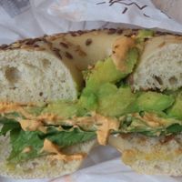 Yummy vegan Avocado Hummus Bagel at Coffee Fellows - Kaiserstr in Frankfurt