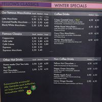 drink menu February 2017 at Coffee Fellows - My Zeil in Frankfurt