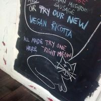 Happy vegan :) at Salvatore's  in Halifax