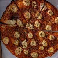 Vegan pizza at Salvatore's  in Halifax