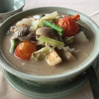 Coconut soup  at The Whole Earth in Chiang Mai