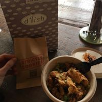 takeout biang biang tempeh and a cookie, so tasty I've been here every day to order these at Gwen's Jiang - Takeaway in Shanghai