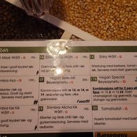 The vegan menu at Gadja Etiopisk in Stavanger