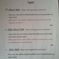 Vegan Ooptions available (more than this) at Gadja Etiopisk in Stavanger