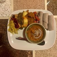 Mixed vegan plate  at Gadja Etiopisk in Stavanger