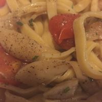 pasta with porcini mushrooms & tomatoes. incredible! at La Zagara in Taormina