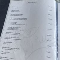 Vegan menu  at La Zagara in Taormina