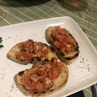 Bruscheta (it was ok)  at La Zagara in Taormina