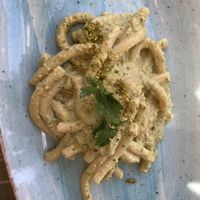Pistachio pesto pasta   at La Zagara in Taormina