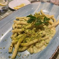 Pistachio pesto pasta   at La Zagara in Taormina