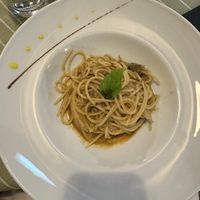 Fennel and pine nut spaghetti  at La Zagara in Taormina