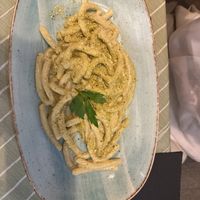 Pistacchio pesto macaroni  at La Zagara in Taormina