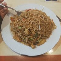 Big amount of noodles with tofu. You can choose extras like tofu or extra rice/noodles. at Thai Gourmet in Heidelberg