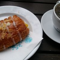 Apple pastry with coffee. at Kamps - Hauptstr 105 in Heidelberg