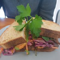 BBQ tofu sandwich delish! at Day Kitty in Warrnambool