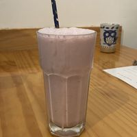 Awesome coconut milk natural strawberry milkshake  at Day Kitty in Warrnambool