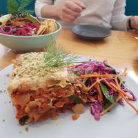 Vegan lasagna at Day Kitty in Warrnambool