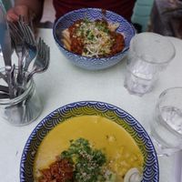 Tibitan and pasta bowl at Le Botaniste in Ghent