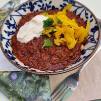 Chilli sin Carne at Le Botaniste in Ghent