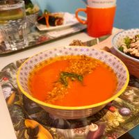 Paprika tomato soup at Le Botaniste in Ghent