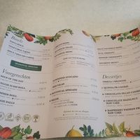 Menu at Le Botaniste in Ghent