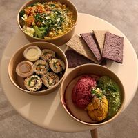 A vegan smorgasbord. Absolutely delicious!! :-) at Le Botaniste in Ghent