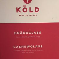 4 different types of ice cream at Köld in Malmo
