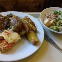 plate from thé  buffet  at Country Life Restaurant in Prague